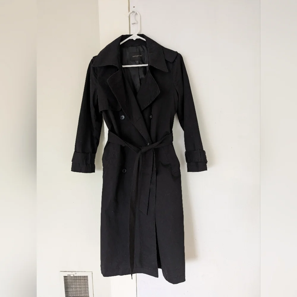 Black Cotton Trench - Picture 1 of 3